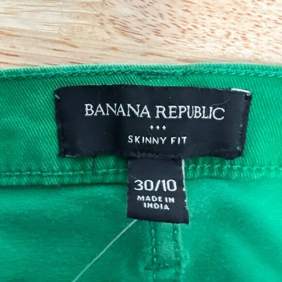 Banana Republic Skinny Mid Rise Jeans Green Women’s Size 10/30 New - Picture 7 of 9